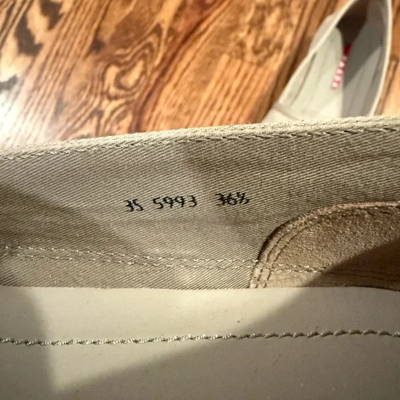 PRADA SPORT CANVAS SLIP-ON ESPADRILLES KHAKI LOAFER - Retail $495 - Picture 7 of 8